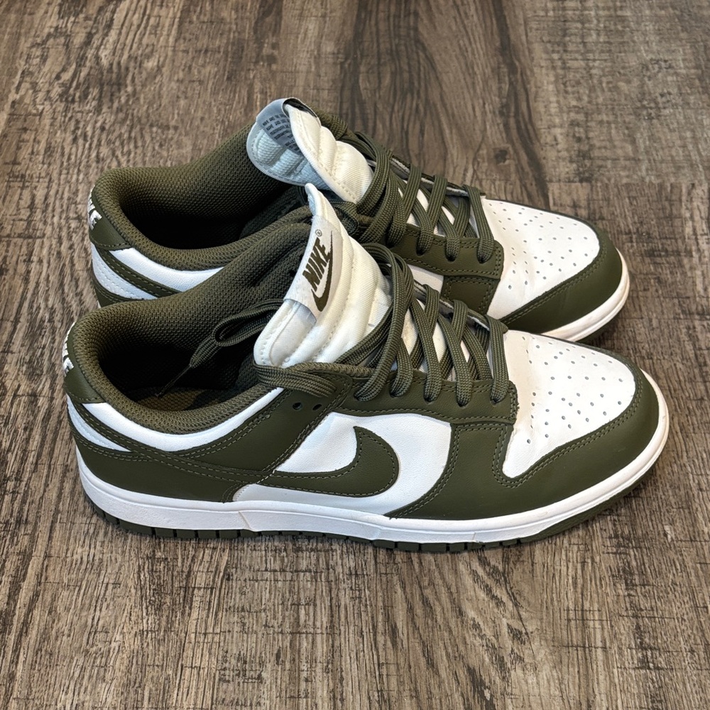 Nike Dunk Low — White & Olive